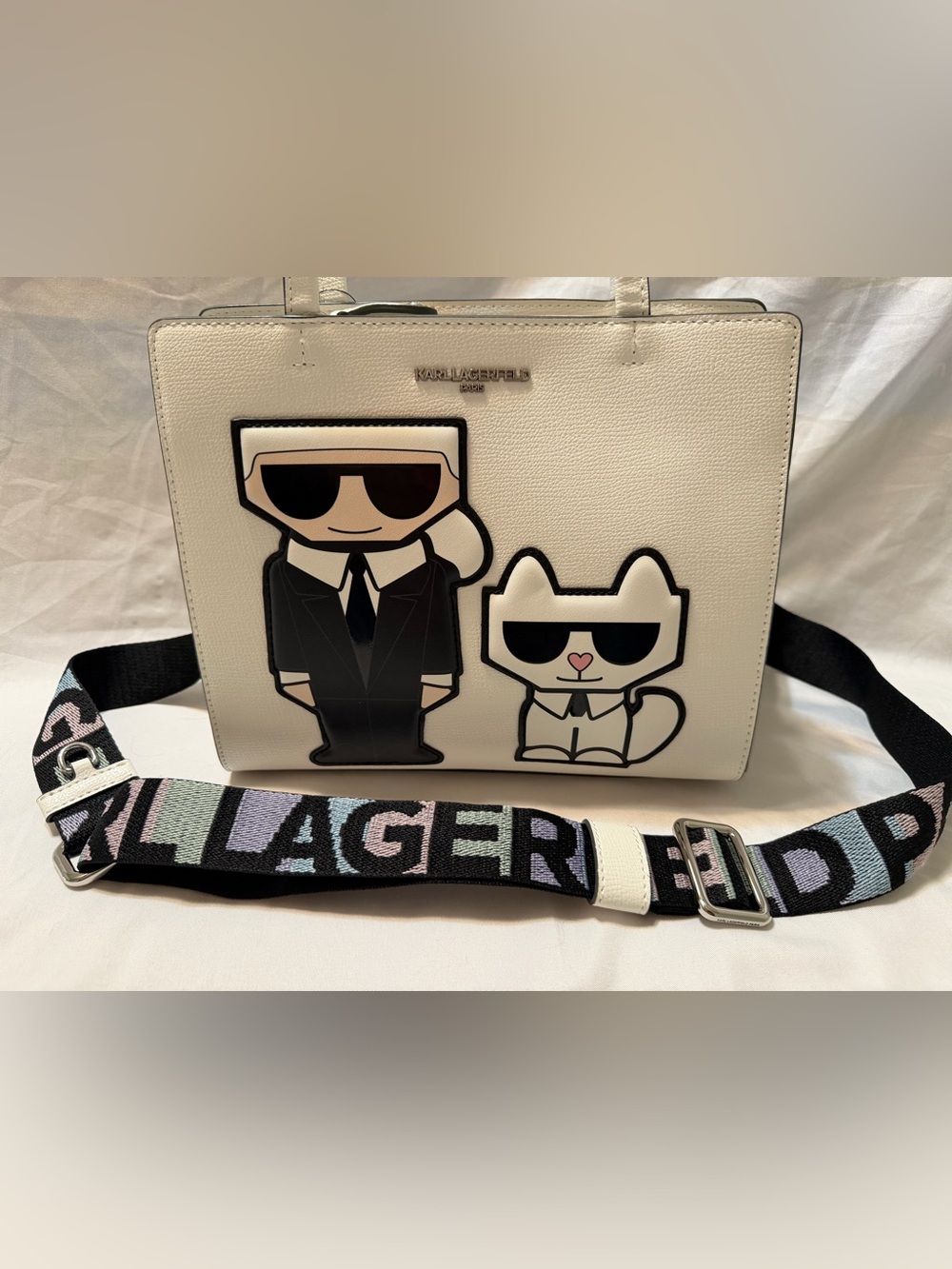 Karl Lagerfeld White Crossbody MSRP $198